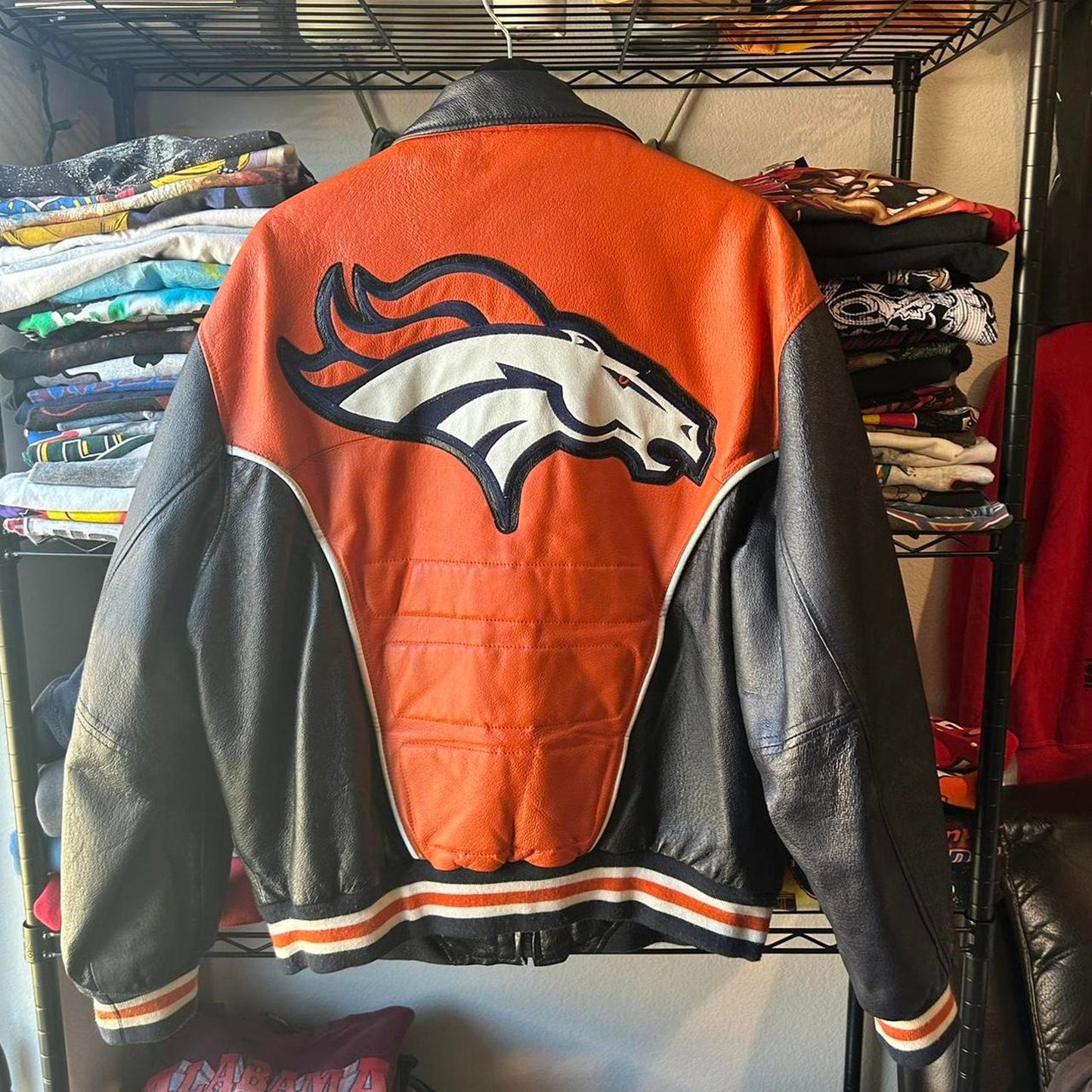 Vintage 1990s denver broncos leather