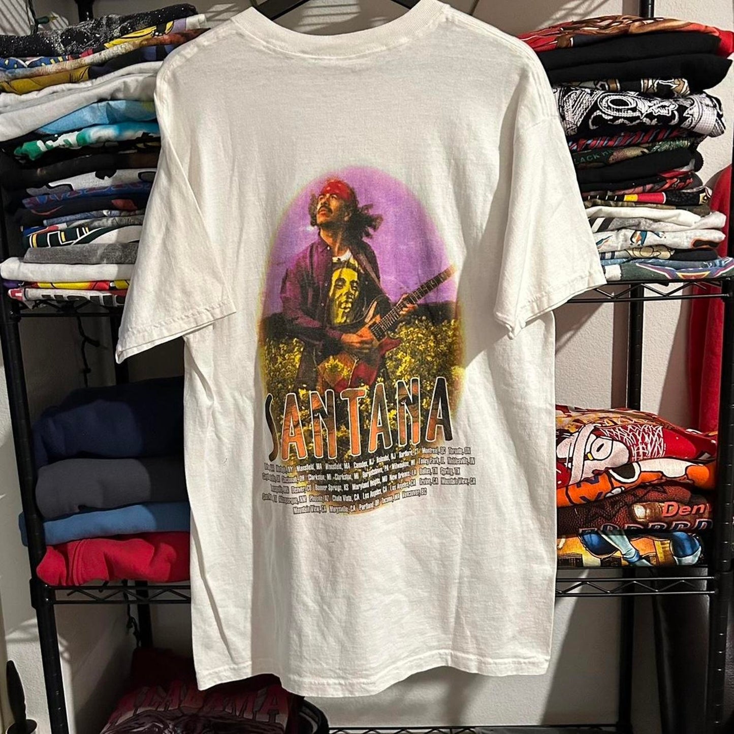 Vintage 1990s santana tour t shirt