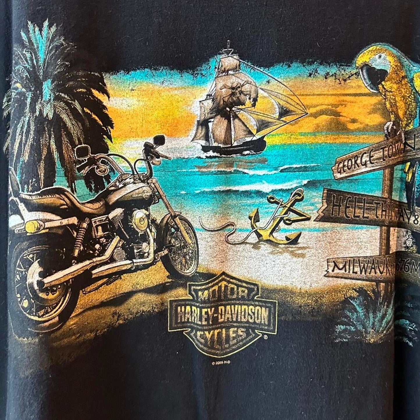 2000s harley davidson t shirt