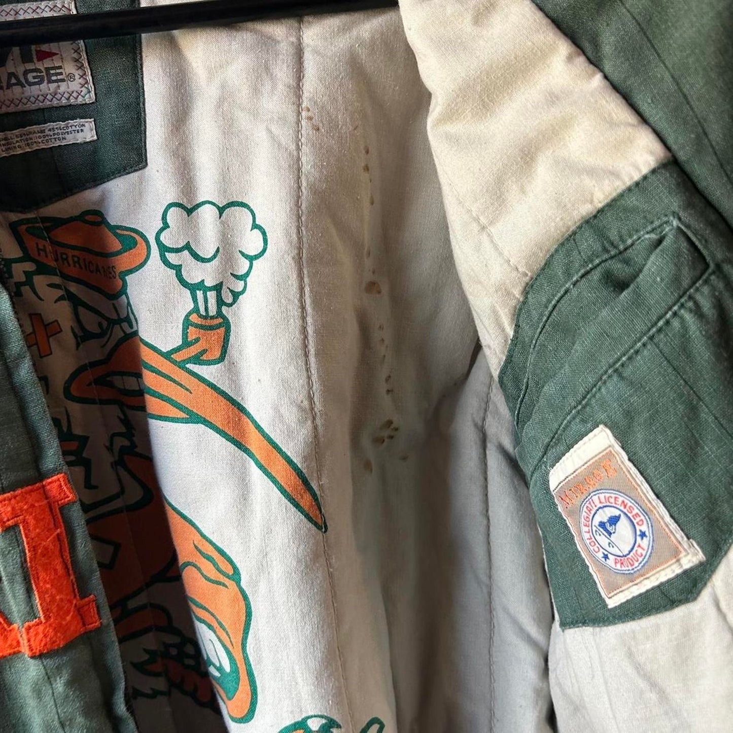 Vintage 1990s miami hurricans jacket