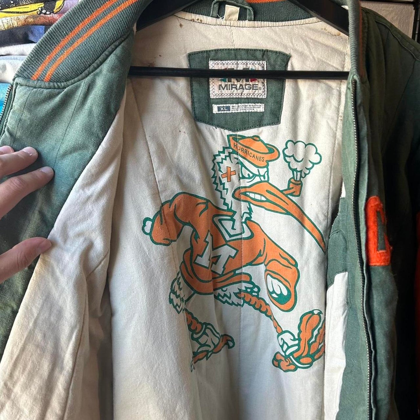 Vintage 1990s miami hurricans jacket